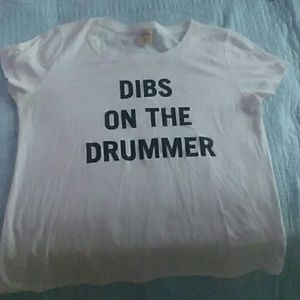 Cute dibs on the drummer t-shirt